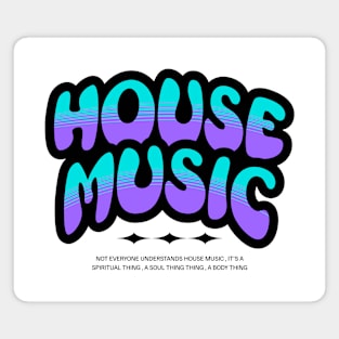 HOUSE MUSIC  - Bubble Outline Two Tone (black/purple/blue) Magnet